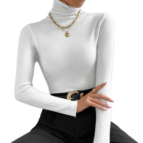 Solid Colour Comfortable Long Sleeve Jumper Women - ROUTINE FASHION